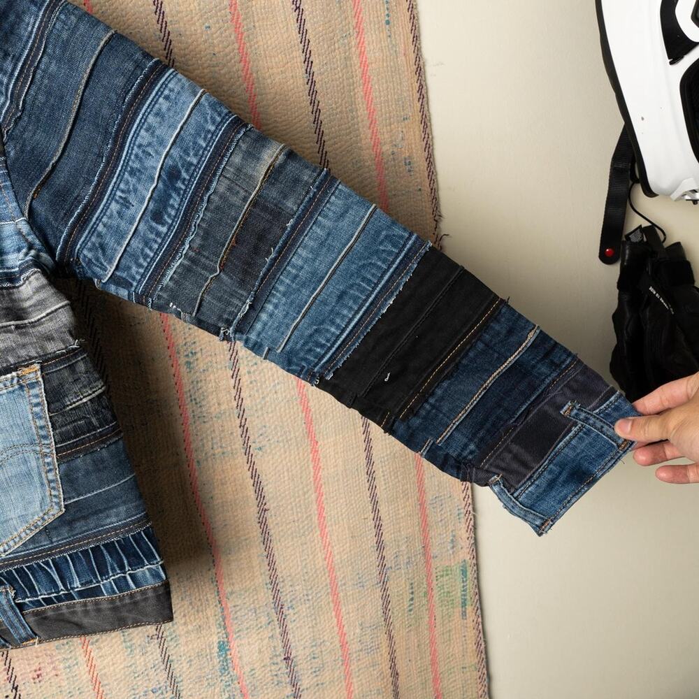 Custom Upcycled levis denim jacket , One of One Rework - Picture 6 of 8